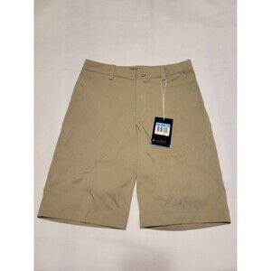 Nike Golf Dri Fit Short Pants Boys Youth Medium Tan Khaki Pockets Stretch Golf